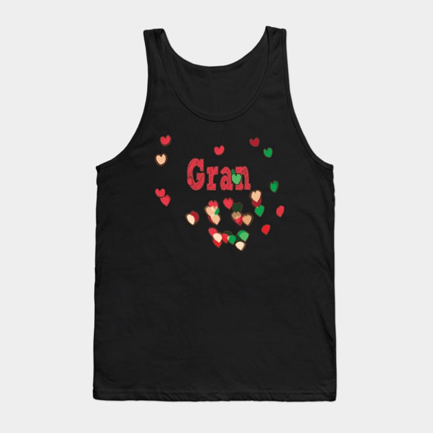 Love my Gran - Abstract Hearts Tank Top by madmonkey